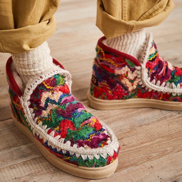 Mou Confetti Cozy Multicolor Eskimo Wool Boots - Picture 2 of 16